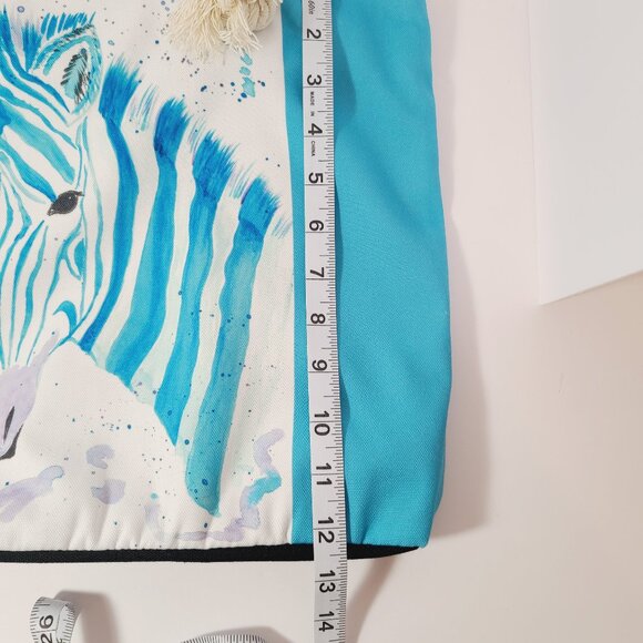 Blue Zebra Art Tote Bag by Angie Bryan Creations - Picture 6 of 6